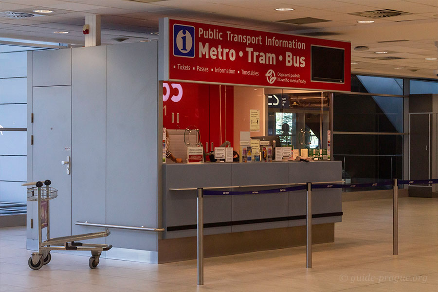 Photo of the Counter of Prague Public Transport at the airport